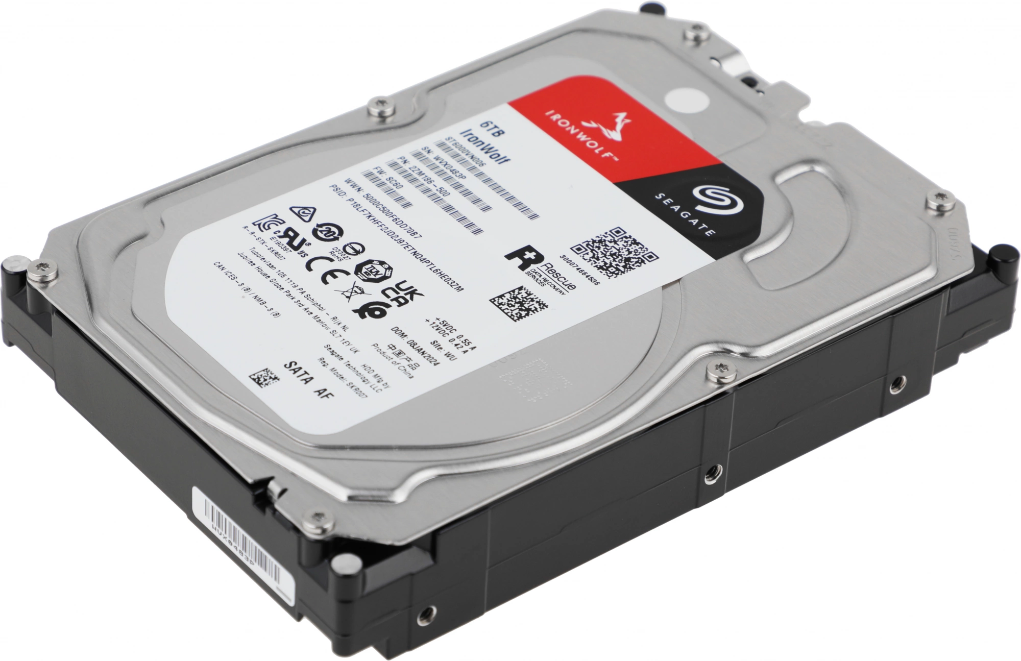Жесткий диск Seagate SATA-III 6TB ST6000VN006 NAS Ironwolf 4KN (5400rpm) 256Mb 3.5