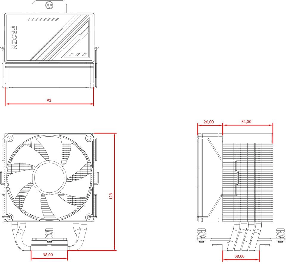 Устройство охлаждения(кулер) ID-Cooling Frozn A400 ARGB Soc-AM5/AM4/1200/1700/1851 черный 4-pin 25.8dB Al+Cu 180W 580gr Ret (FROZN A400 ARGB)