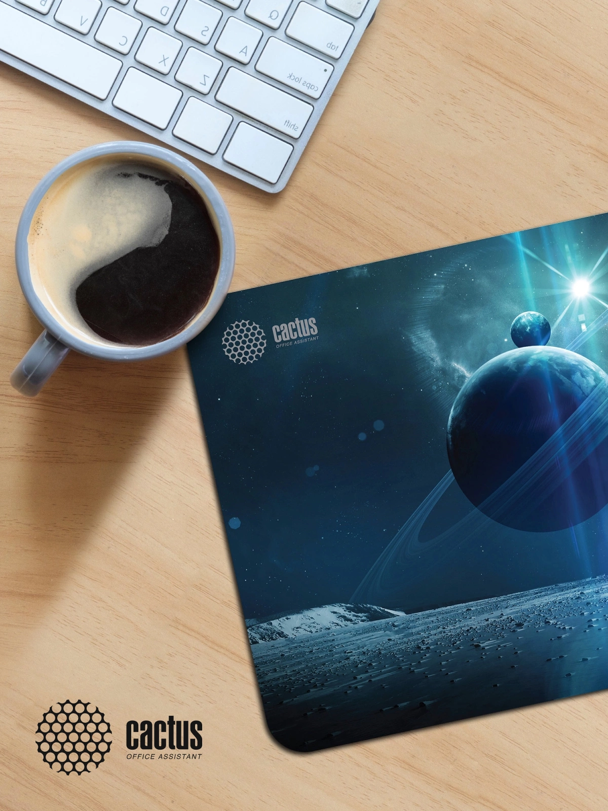 Коврик для мыши Cactus Saturn рисунок 300x250x2мм (CS-MPC-P03M)