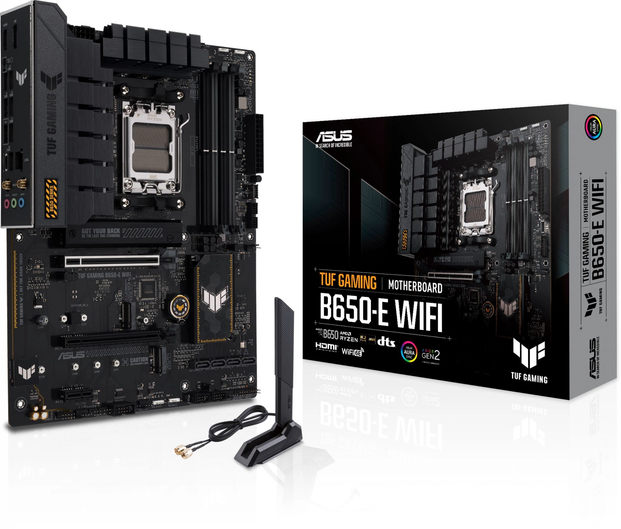 Материнская плата Asus TUF GAMING B650-E WIFI Socket AM5 AMD B650 4xDDR5 ATX AC`97 8ch(7.1) 2.5Gg RAID+HDMI+DP