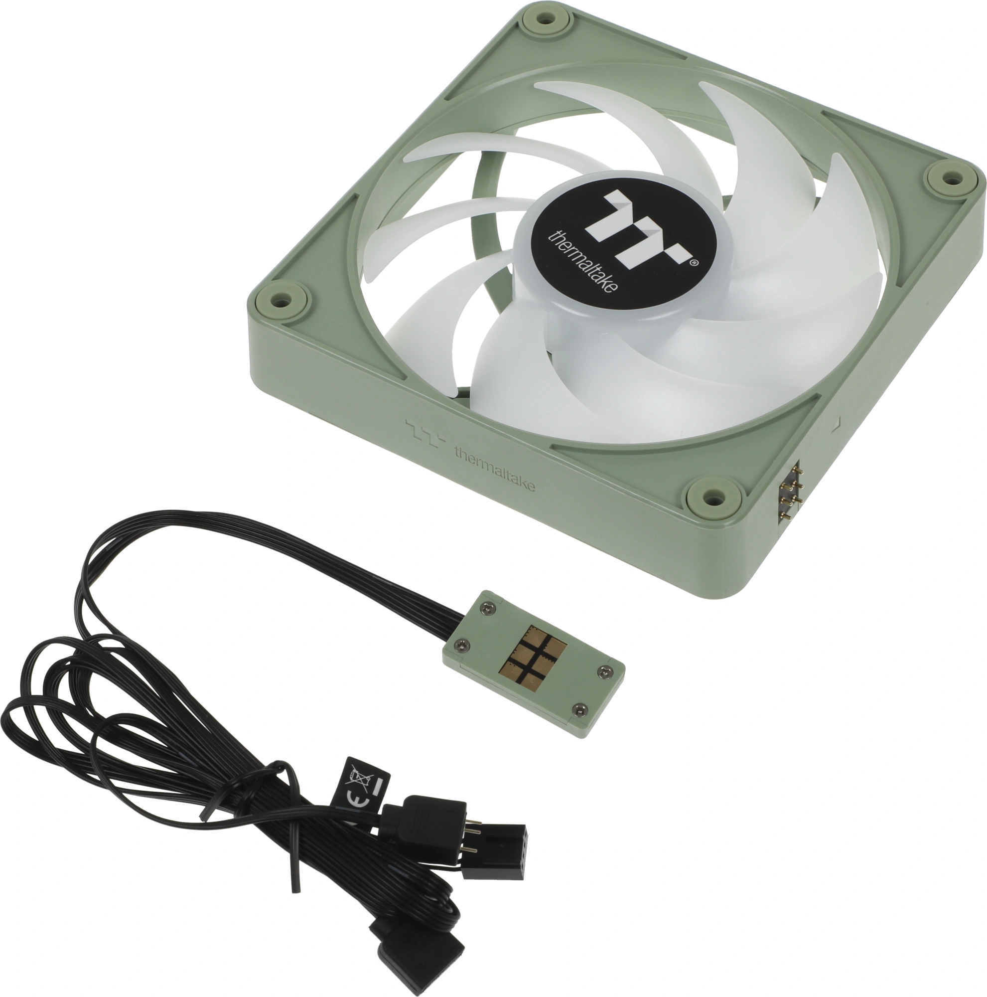 Вентилятор для корпуса Thermaltake CT120 EX Sync Matcha ARGB 120х120x25 зеленый 4-pin 28.5дБ (упак.:3шт) (CL-F196-PL12MG-A) Ret