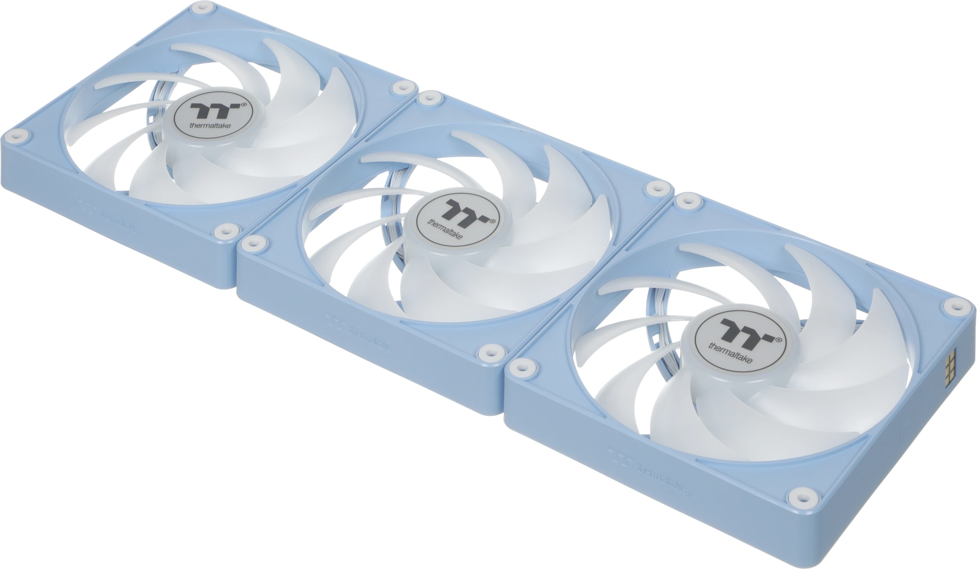 Вентилятор для корпуса Thermaltake CT140 EX Sync Hydrangea ARGB 140х140x25 синий 4-pin 30.7дБ (упак.:3шт) (CL-F197-PL14BU-A) Ret