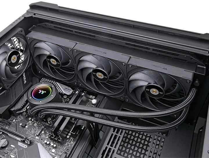 Система водяного охлаждения Thermaltake Toughliquid 360 Ex Pro ARGB Soc-AM5/AM4/1200/1700/1851 черный 4-pin 22.6dB Al+Cu Ret (CL-W400-PL12BL-A)