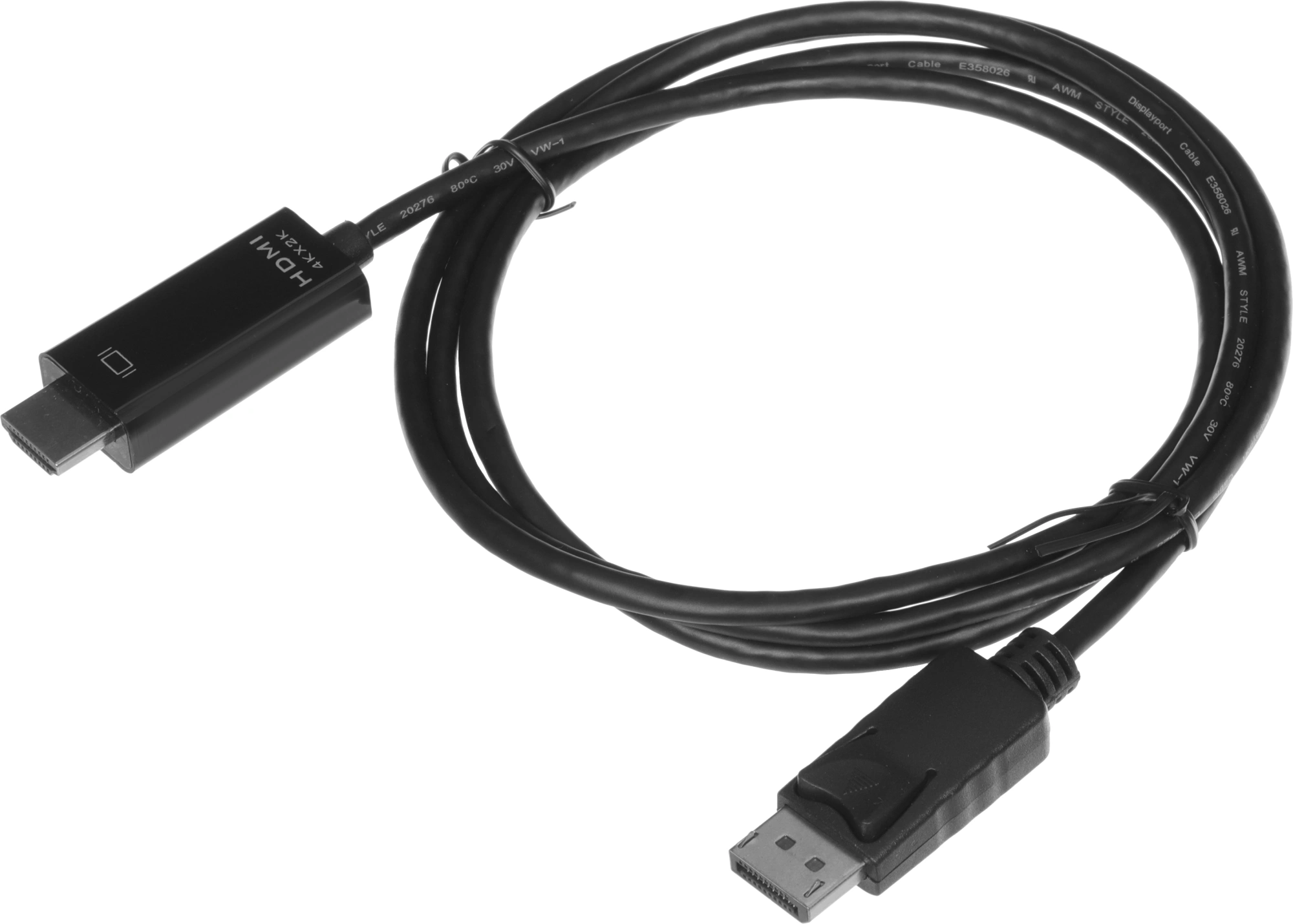 Кабель KingPrice KP-DP1.2-HD2.0-1.5m ver2.0 DisplayPort (m) HDMI (m) 1.5м черный