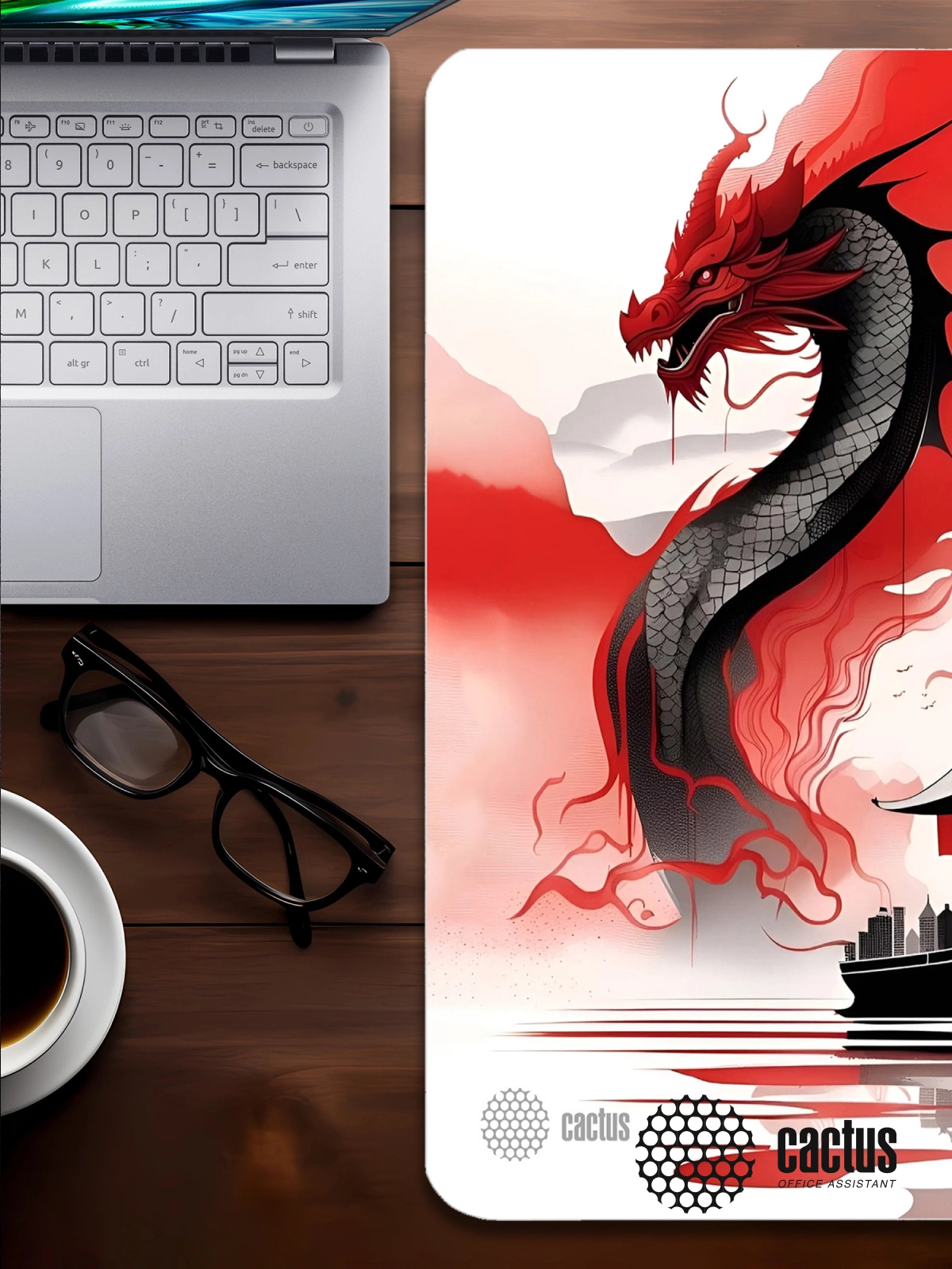 Коврик для мыши Cactus Red Dragon рисунок 400x300x3мм (CS-MP-PRO21XL)