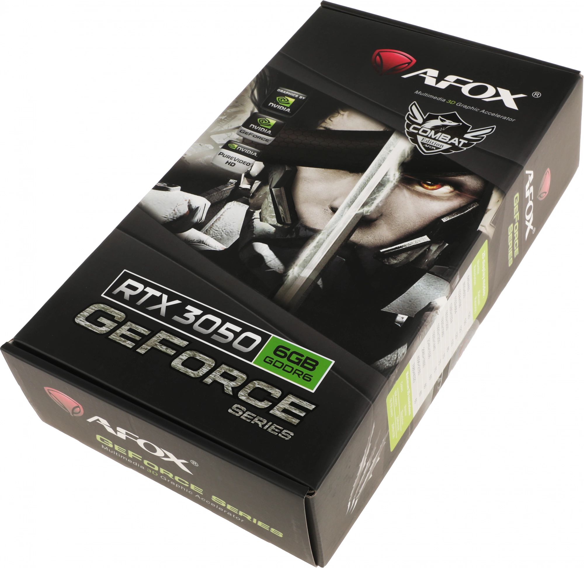 Видеокарта Afox PCI-E 4.0 AF3050-6GD6H5 NVIDIA GeForce RTX 3050 6Gb 96bit GDDR6 1042/14000 DVIx1 HDMIx1 DPx1 HDCP Ret