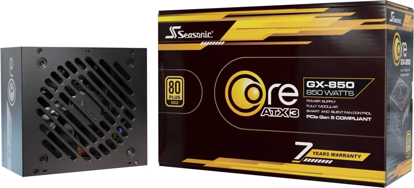 Блок питания Seasonic ATX 850W Core GX-850 Gen.5 80+ gold (20+4pin) APFC 120mm fan 6xSATA Cab Manag RTL