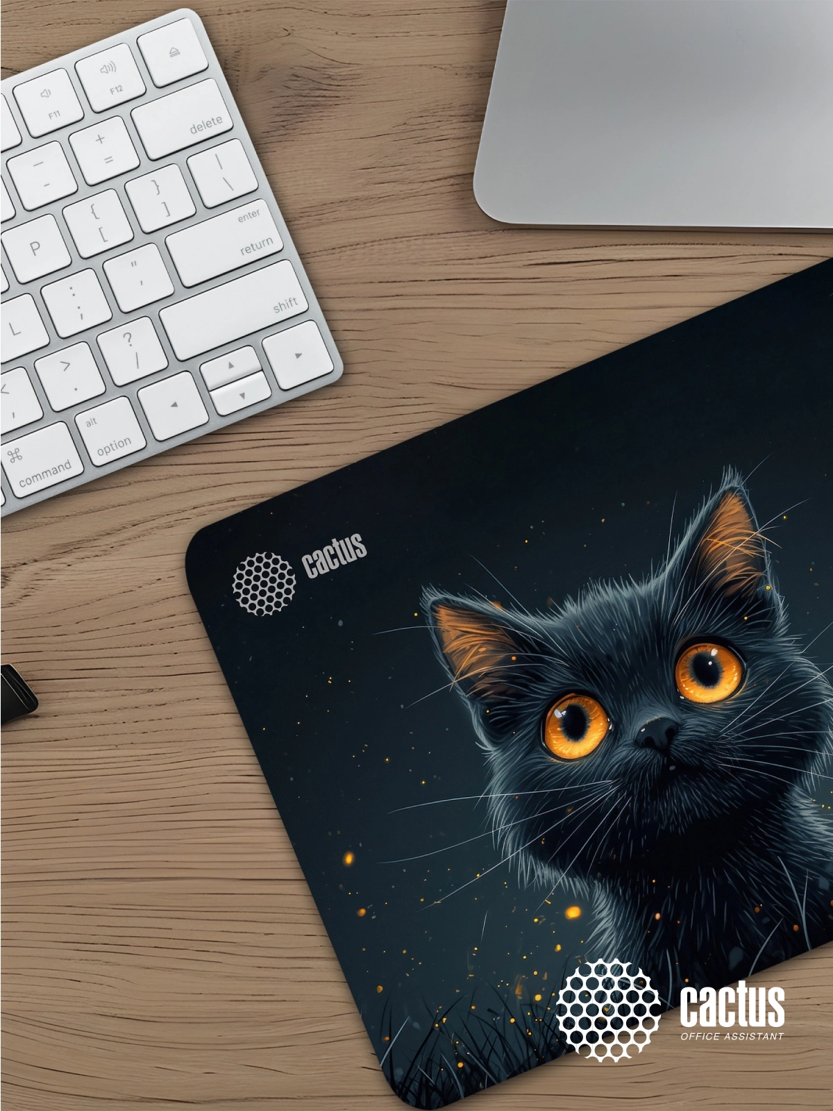 Коврик для мыши Cactus Black Cat 250x200x3мм (CS-MPC-D09S)