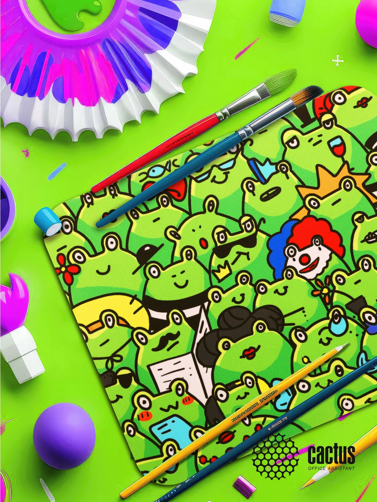 Коврик для мыши Cactus Frogs 300x250x3мм (CS-MPC-D09M)