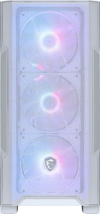 Корпус MSI MAG Forge M100R белый без БП mATX 2x120mm 2xUSB2.0 1xUSB3.0 audio bott PSU