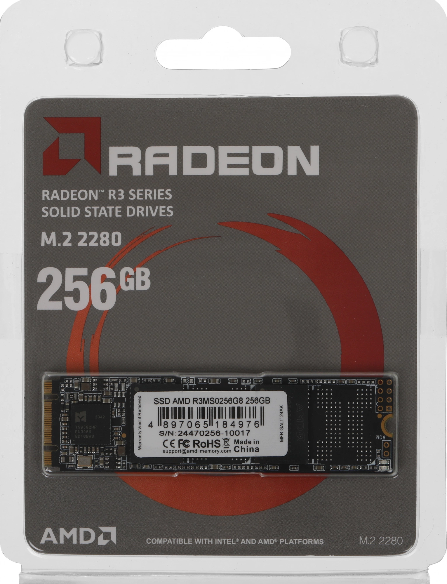Накопитель SSD AMD SATA 256GB R3MS0256G8 Radeon M.2 2280