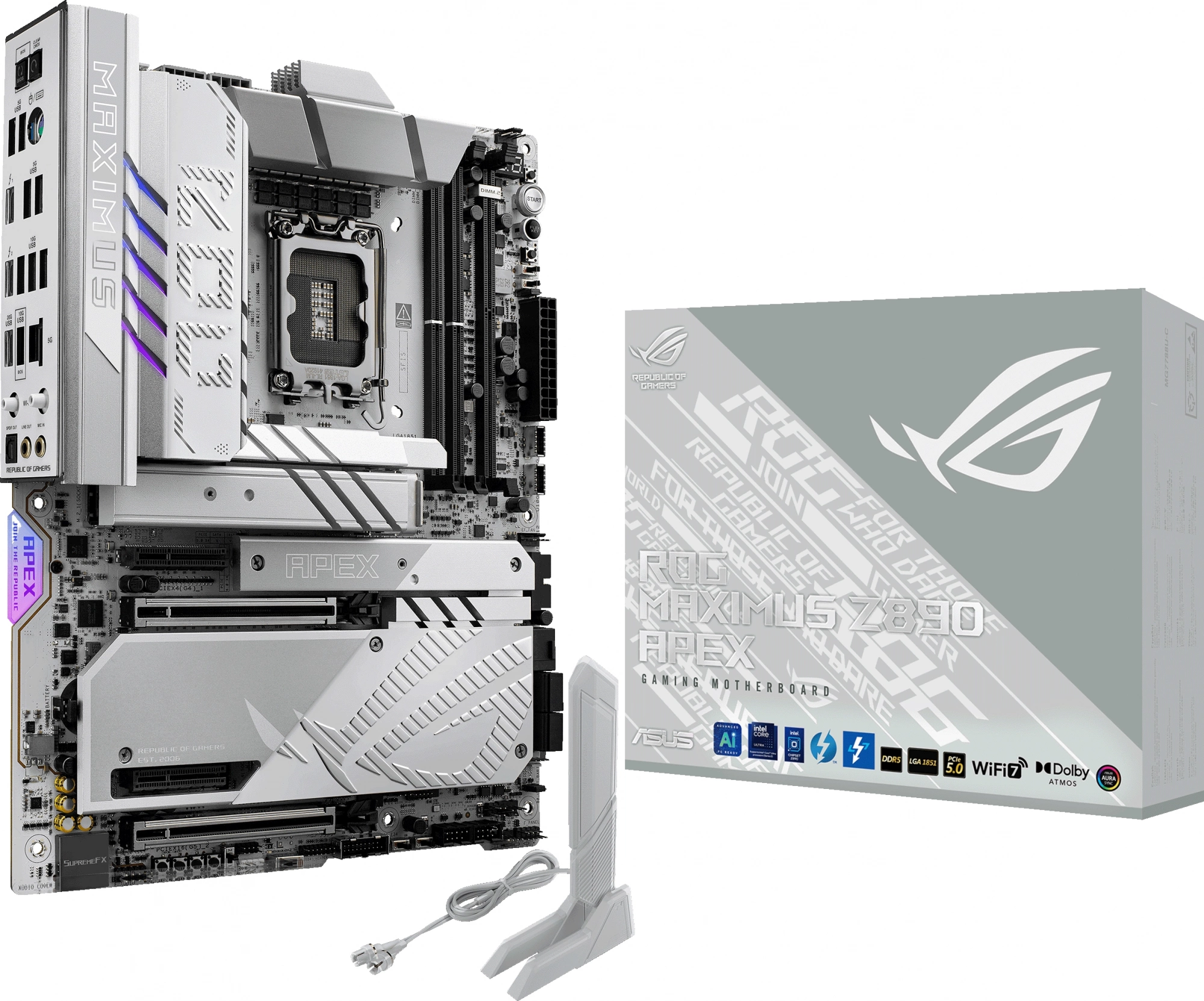 Материнская плата Asus ROG MAXIMUS Z890 APEX Soc-1851 Intel Z890 2xDDR5 ATX AC`97 8ch(7.1) 5Gigabit RAID