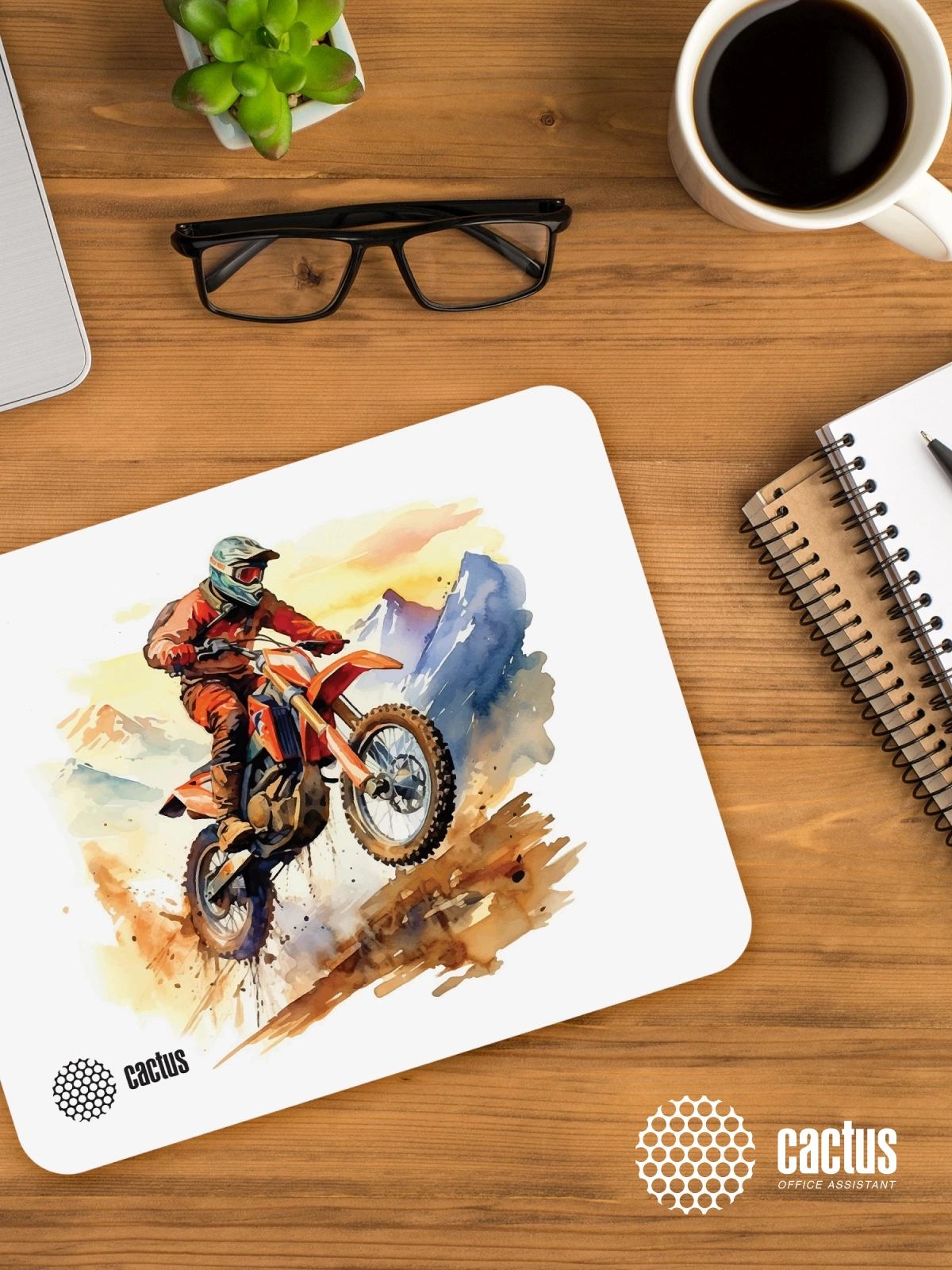 Коврик для мыши Cactus Motobike 250x200x3мм (CS-MP-D12S)