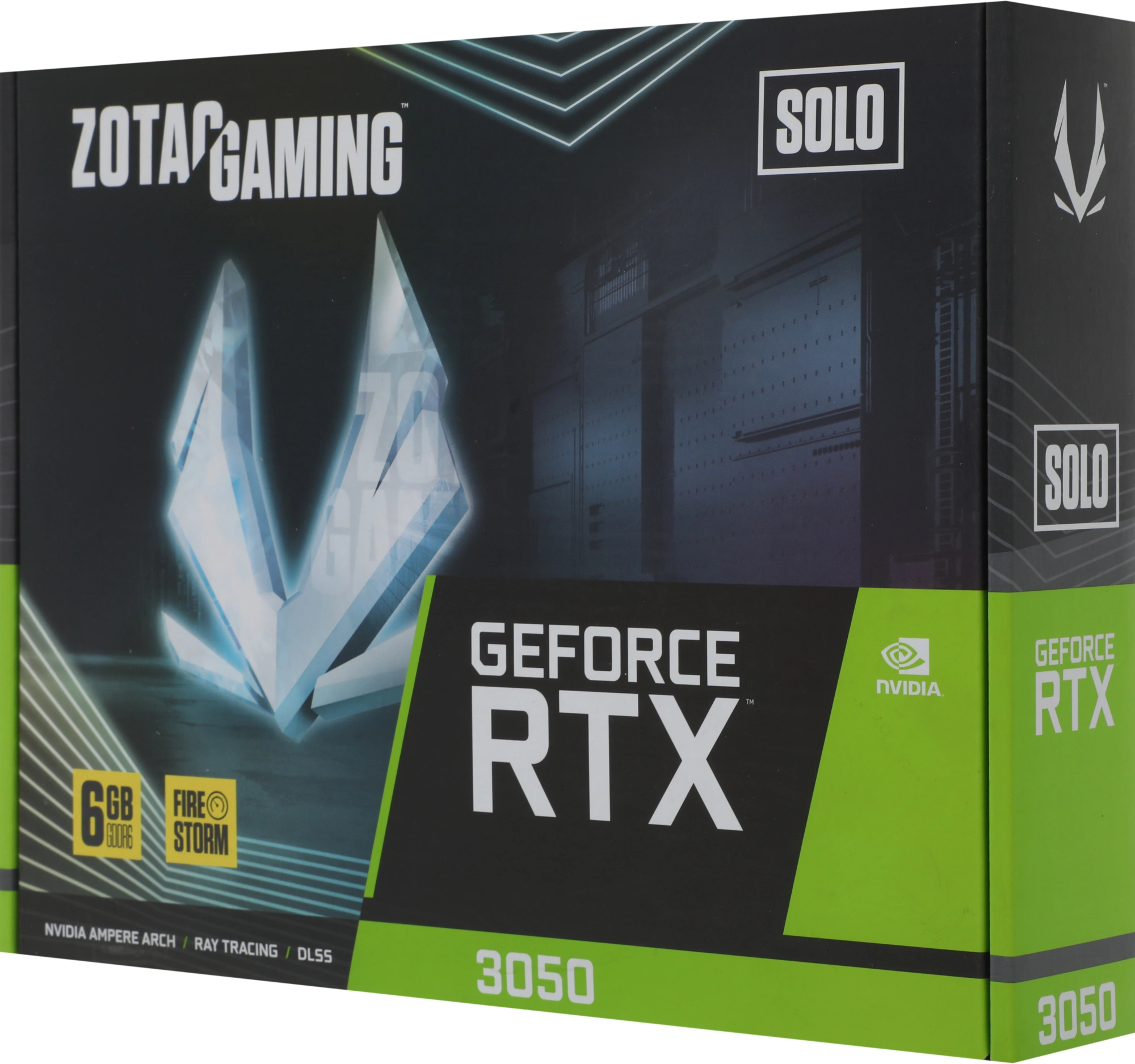 Видеокарта Zotac PCI-E 4.0 RTX 3050 SOLO NVIDIA GeForce RTX 3050 6Gb 96bit GDDR6 1470/14000 HDMIx1 DPx3 HDCP Ret