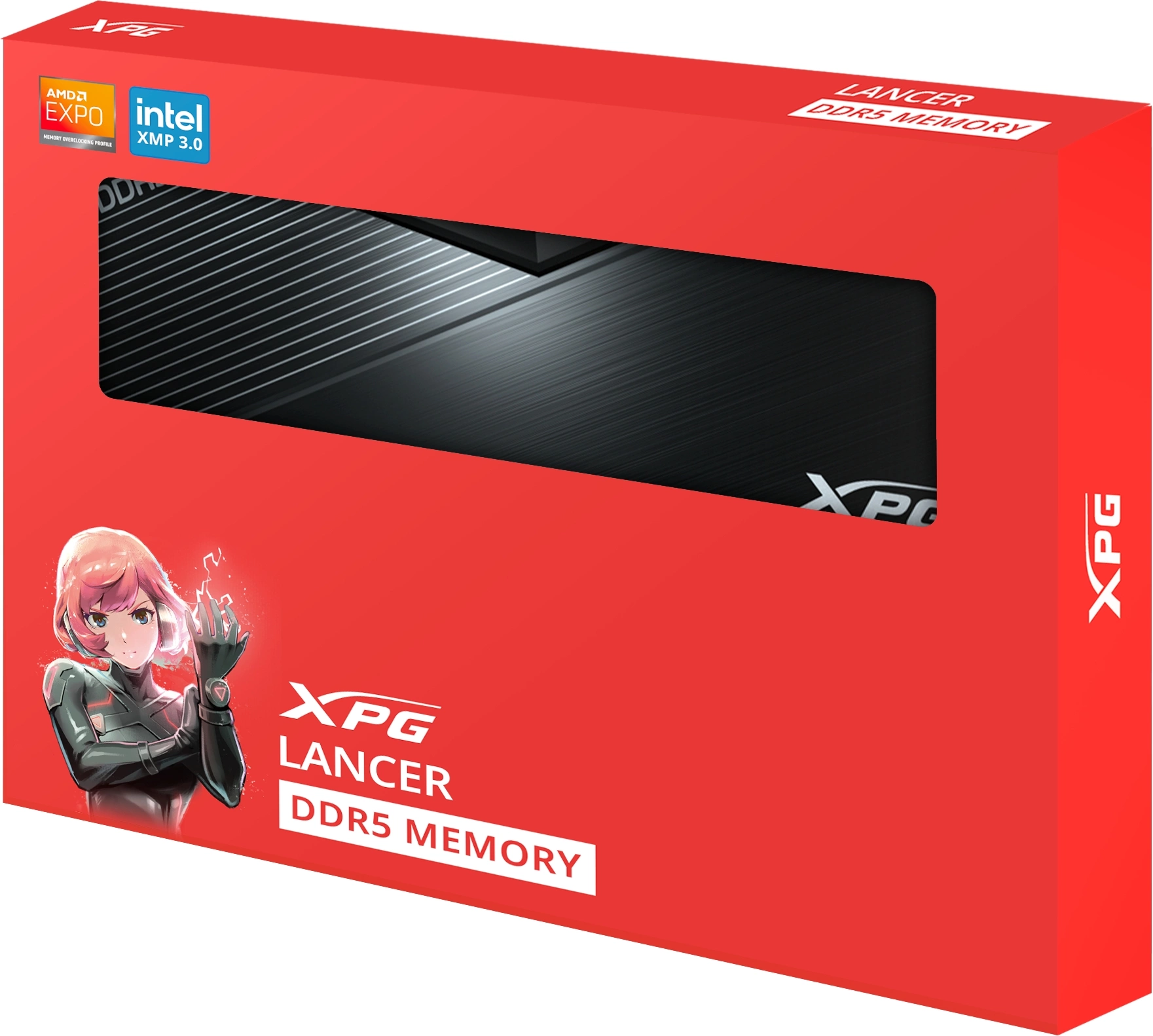 Память DDR5 2x32GB 6000MHz A-Data AX5U6000C3032G-DCLABK XPG Lancer RTL Gaming PC5-48000 CL30 DIMM 288-pin 1.25В kit dual rank с радиатором Ret