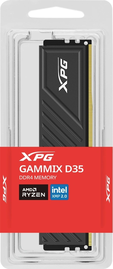 Память DDR4 32GB 3200MHz A-Data AX4U320032G16A-SBKD35 XPG Gammix D35 RTL Gaming PC4-25600 CL16 DIMM 288-pin 1.35В dual rank с радиатором Ret