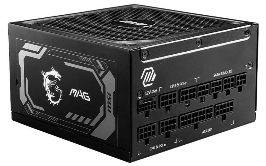 Блок питания MSI ATX 1250W MAG A1250GL Gen.5 80+ gold (20+4pin) APFC 135mm fan 12xSATA Cab Manag RTL