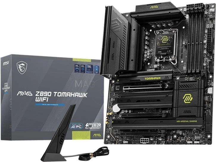 Материнская плата MSI MAG Z890 TOMAHAWK WIFI  Soc-1851 Intel Z890 4xDDR5 ATX AC`97 8ch(7.1) 5Gigabit RAID+HDMI