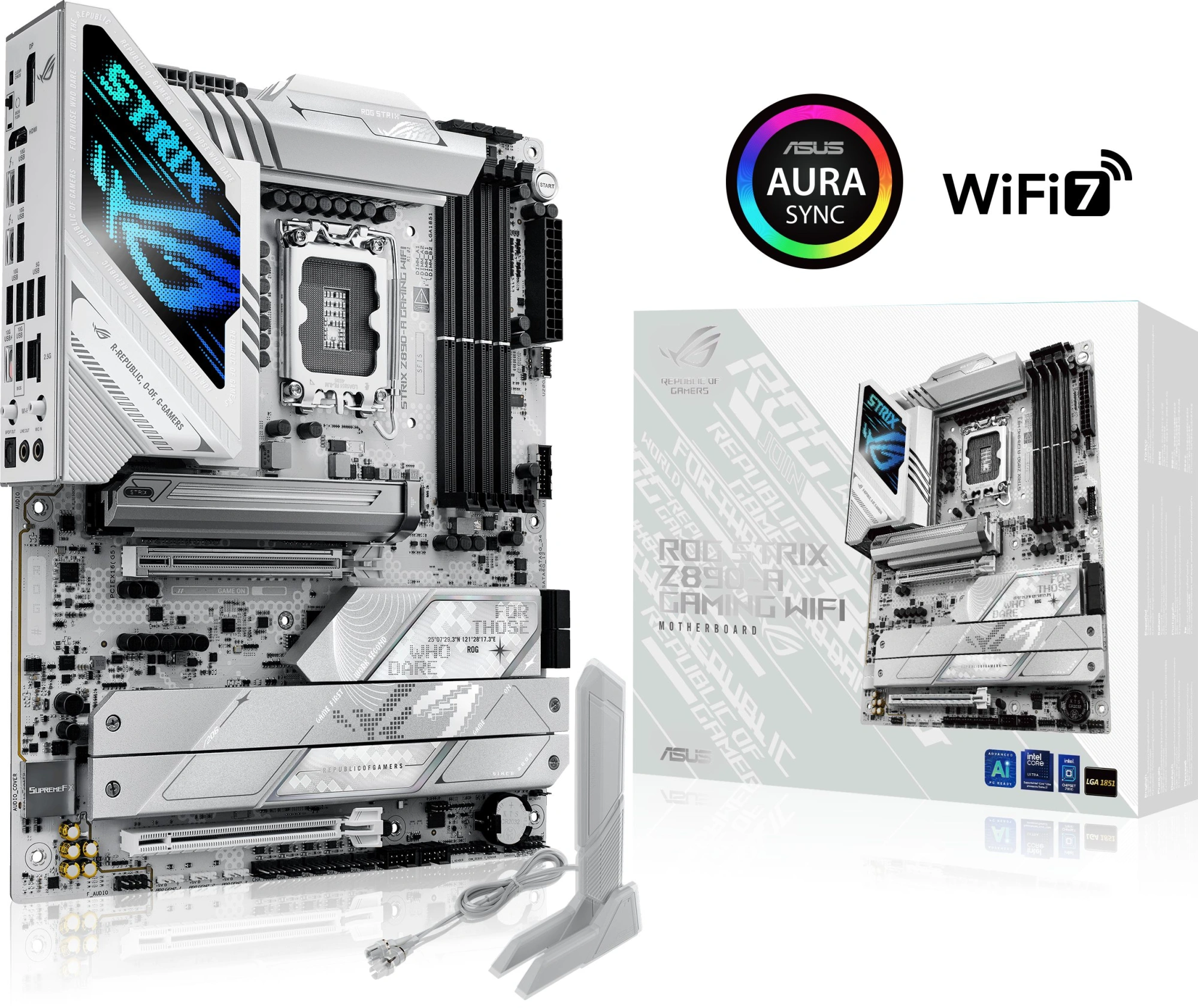 Материнская плата Asus ROG STRIX Z890-A GAMING WIFI Soc-1851 Intel Z890 4xDDR5 ATX AC`97 8ch(7.1) 2.5Gg RAID+HDMI+DP