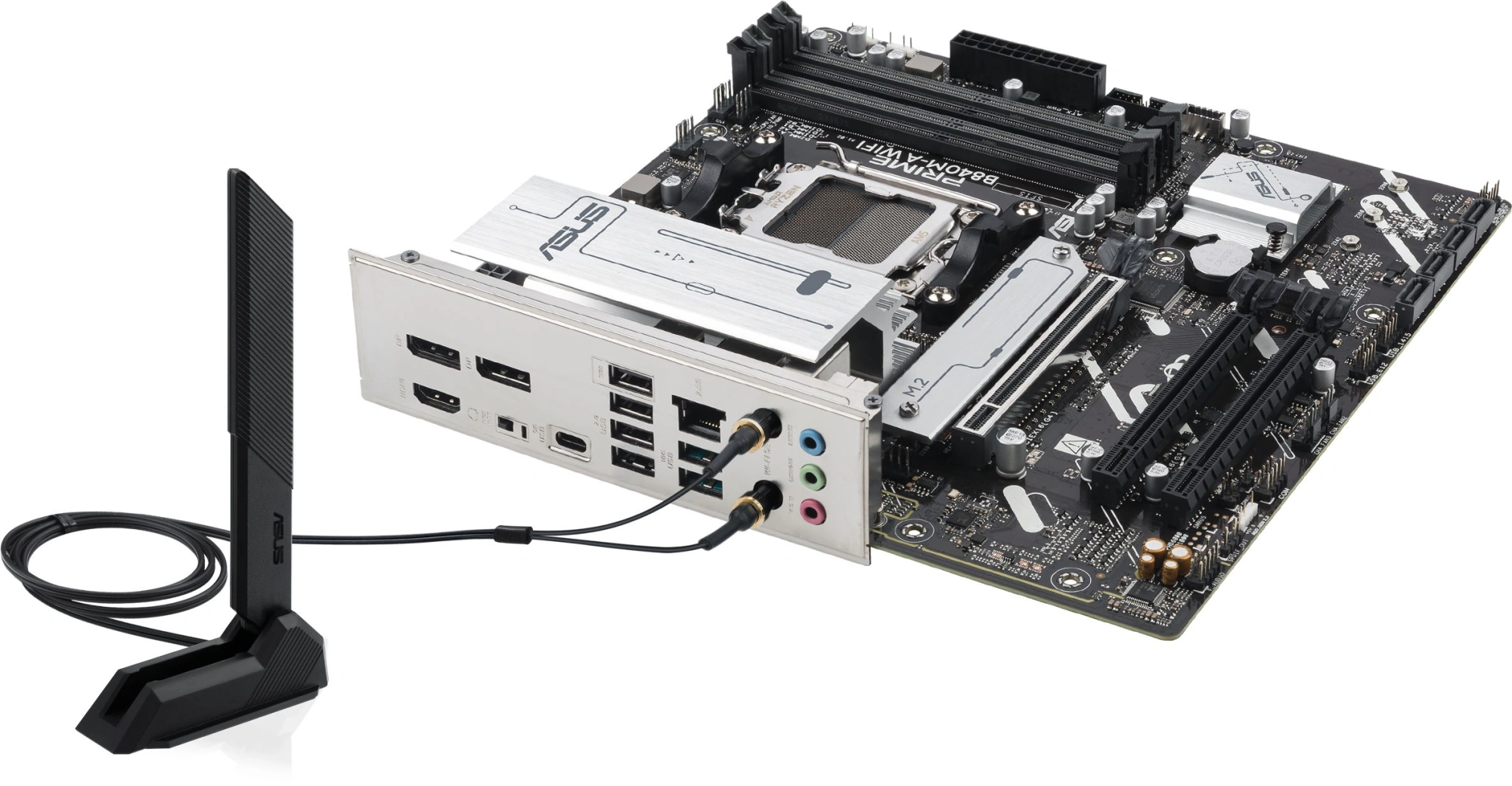 Материнская плата Asus PRIME B840M-A WIFI Socket AM5 AMD B840 4xDDR5 mATX AC`97 8ch(7.1) 2.5Gg RAID+HDMI+DP