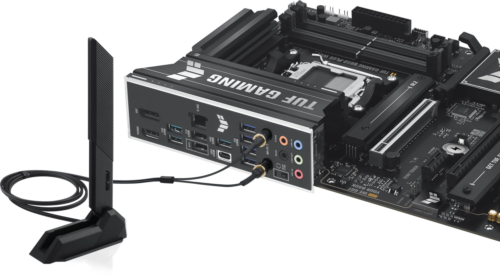 Материнская плата Asus TUF GAMING B850-PLUS WIFI Socket AM5 AMD B850 4xDDR5 ATX AC`97 8ch(7.1) 2.5Gg RAID+HDMI+DP