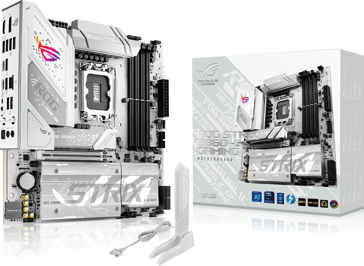 Материнская плата Asus ROG STRIX B860-G GAMING WIFI Soc-1851 Intel B860 4xDDR5 mATX AC`97 8ch(7.1) 2.5Gg RAID+HDMI+DP