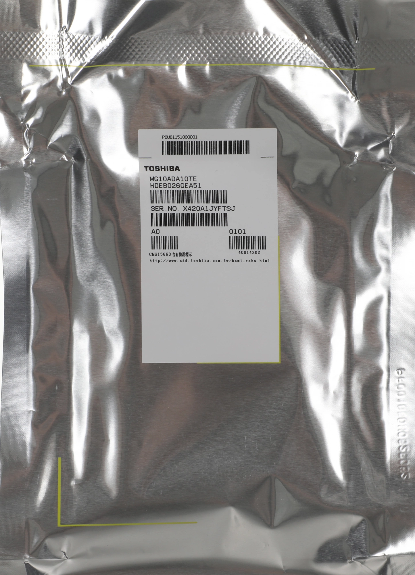Жесткий диск Toshiba SATA-III 10TB MG10ADA10TE Server Enterprise Capacity 512E (7200rpm) 512Mb 3.5