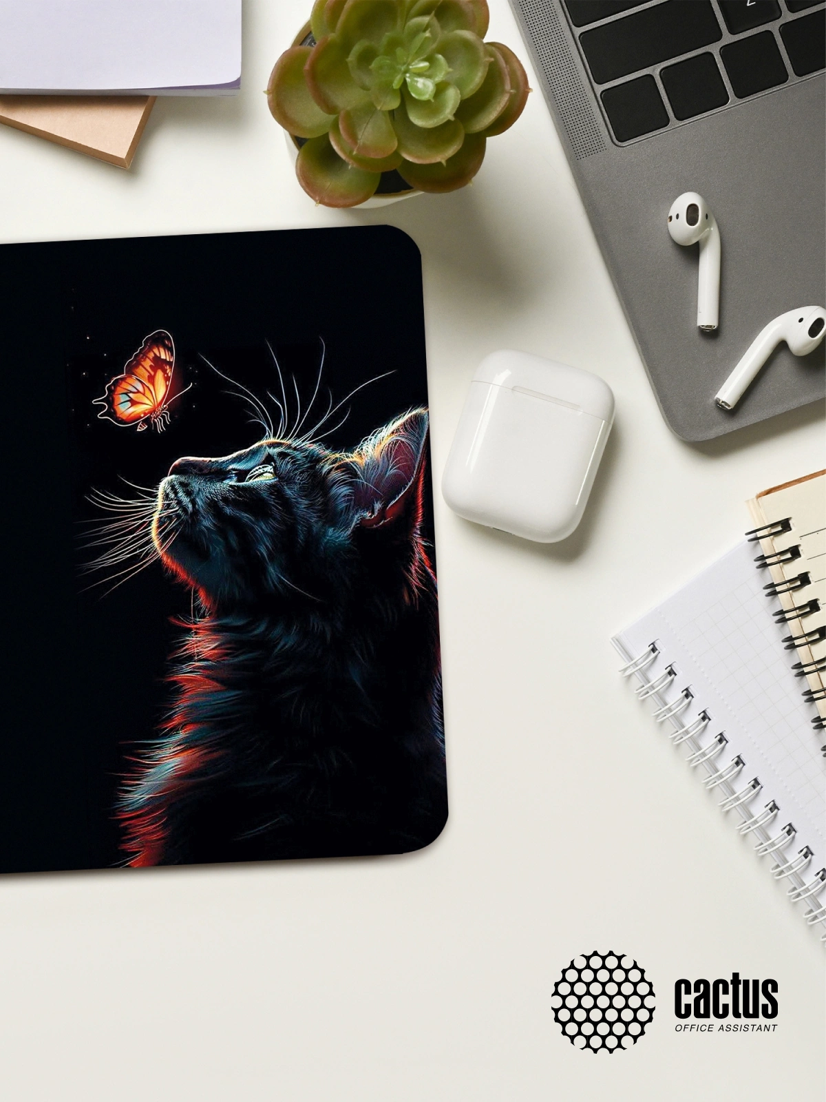 Коврик для мыши Cactus Night Cat 220x180x2мм (CS-MP-P12XS)