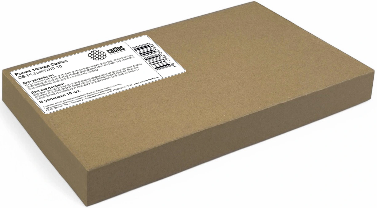 Ролик заряда Cactus CS-PCR-H1200-10 для HP LJ 1010/1012/1015/1020/1018/1020/1022/1000/1005W/1200/1220/ 3300/3310/3320/3330/3380/5L/6L/3100/3150/1100/1100M/3200/3200M/1150/1300/1160/1320/3390/3392/3015mfp/3020mfp/3030mfp/3050mfp/3052mfp/3055mfp