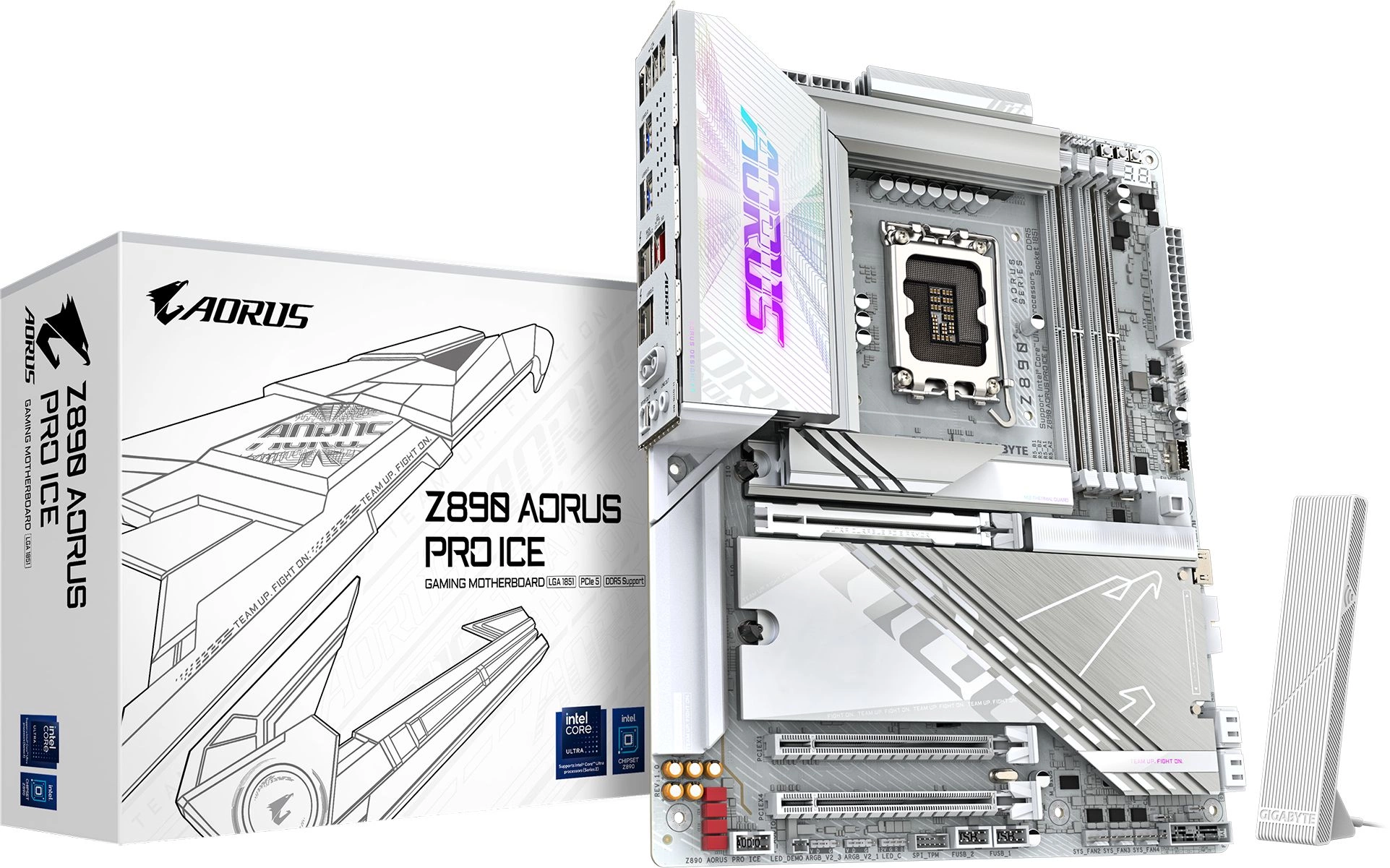 Материнская плата Gigabyte Z890 AORUS PRO ICE Soc-1851 Intel Z890 4xDDR5 ATX AC`97 8ch(7.1) 5Gigabit RAID