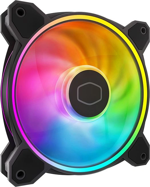 Вентилятор для корпуса Cooler Master MasterFan MF120 Halo2 ARGB 120х120x25 черный 4-pin 27дБ (MFL-B2DN-21NP2-R2) Ret