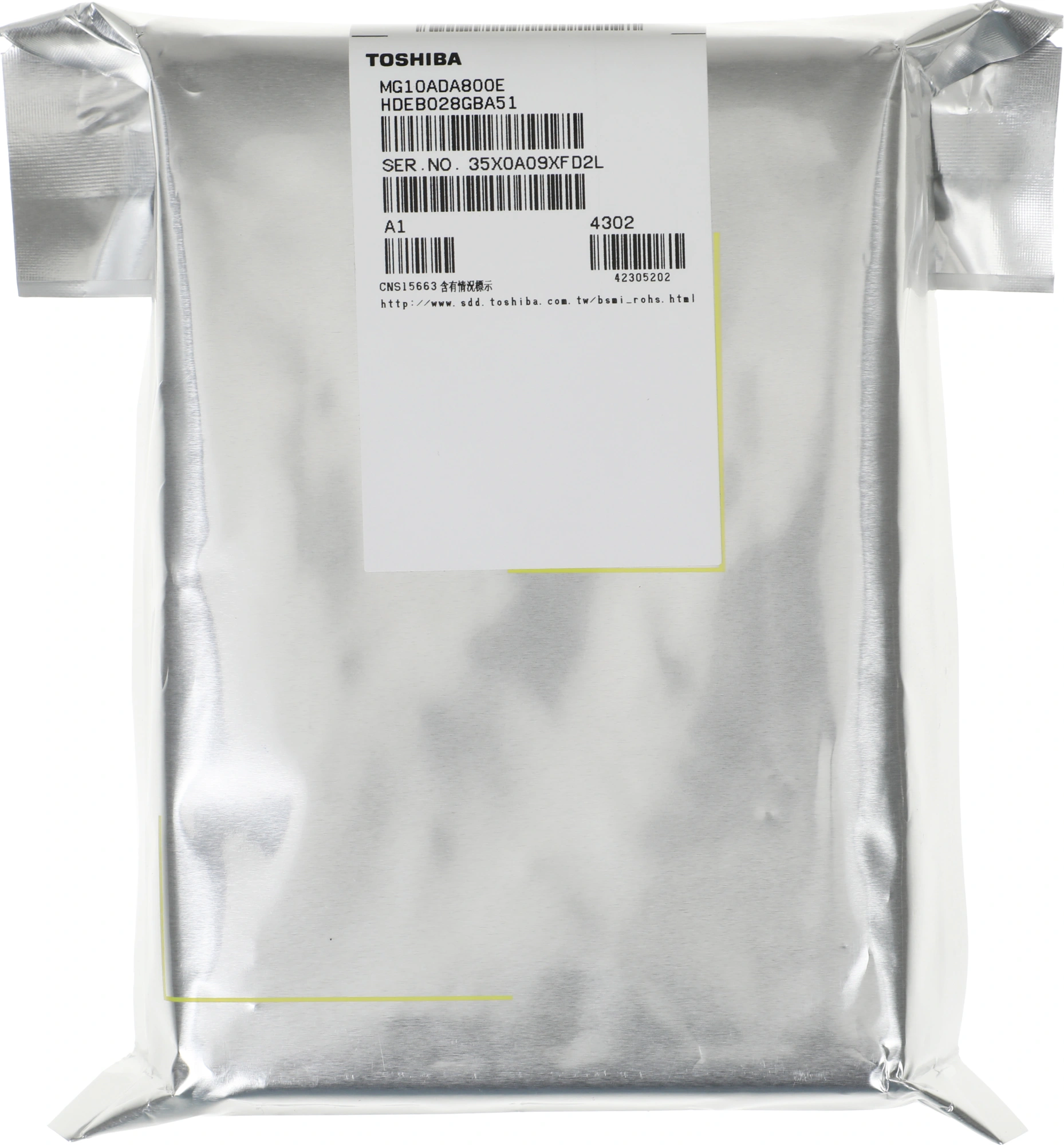 Жесткий диск Toshiba SATA-III 8TB MG10ADA800E Server Enterprise Capacity 512E (7200rpm) 512Mb 3.5