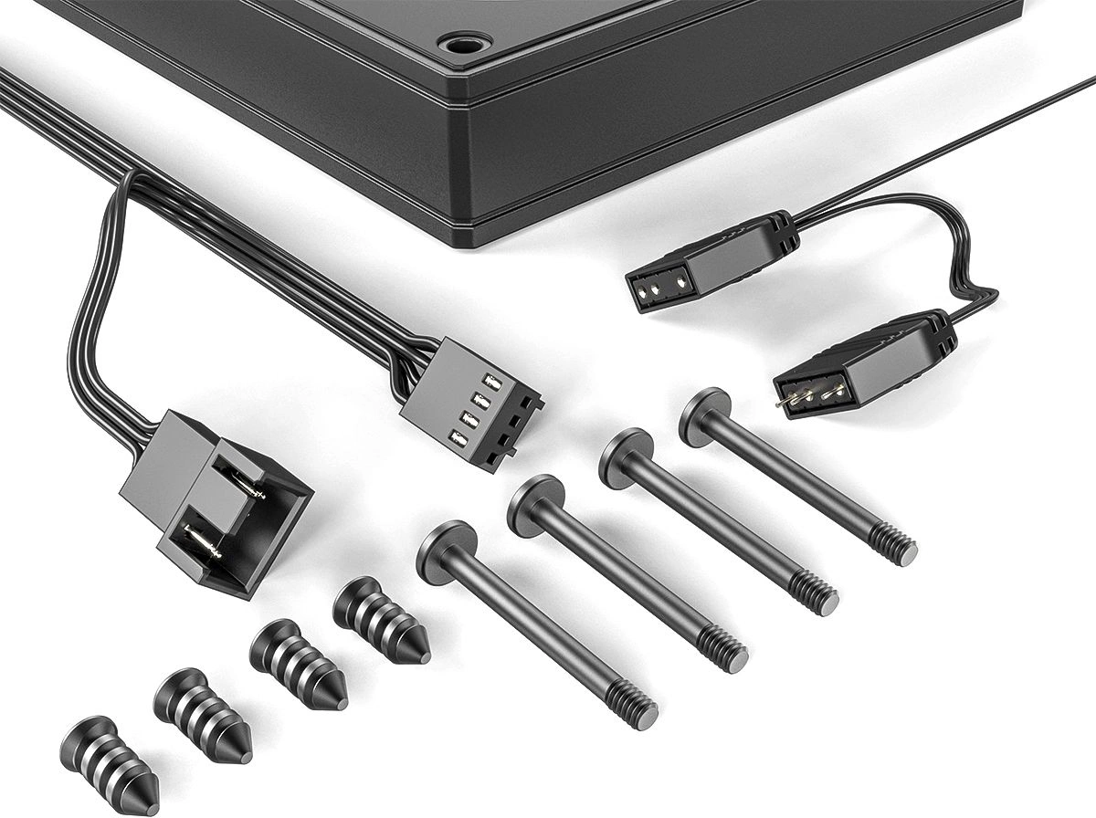 Вентилятор для корпуса ID-Cooling AS-140-ARGB-K ARGB 140х140x25 черный 4-pin 24.9дБ Ret