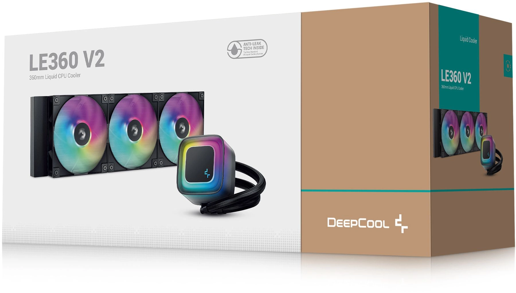 Система водяного охлаждения Deepcool LE360 V2 ARGB Soc-AM5/AM4/1200/1700/1851 черный 4-pin 19-31.6dB Al 250W 1632gr Ret (R-LE360-BKAMMC-G-2)