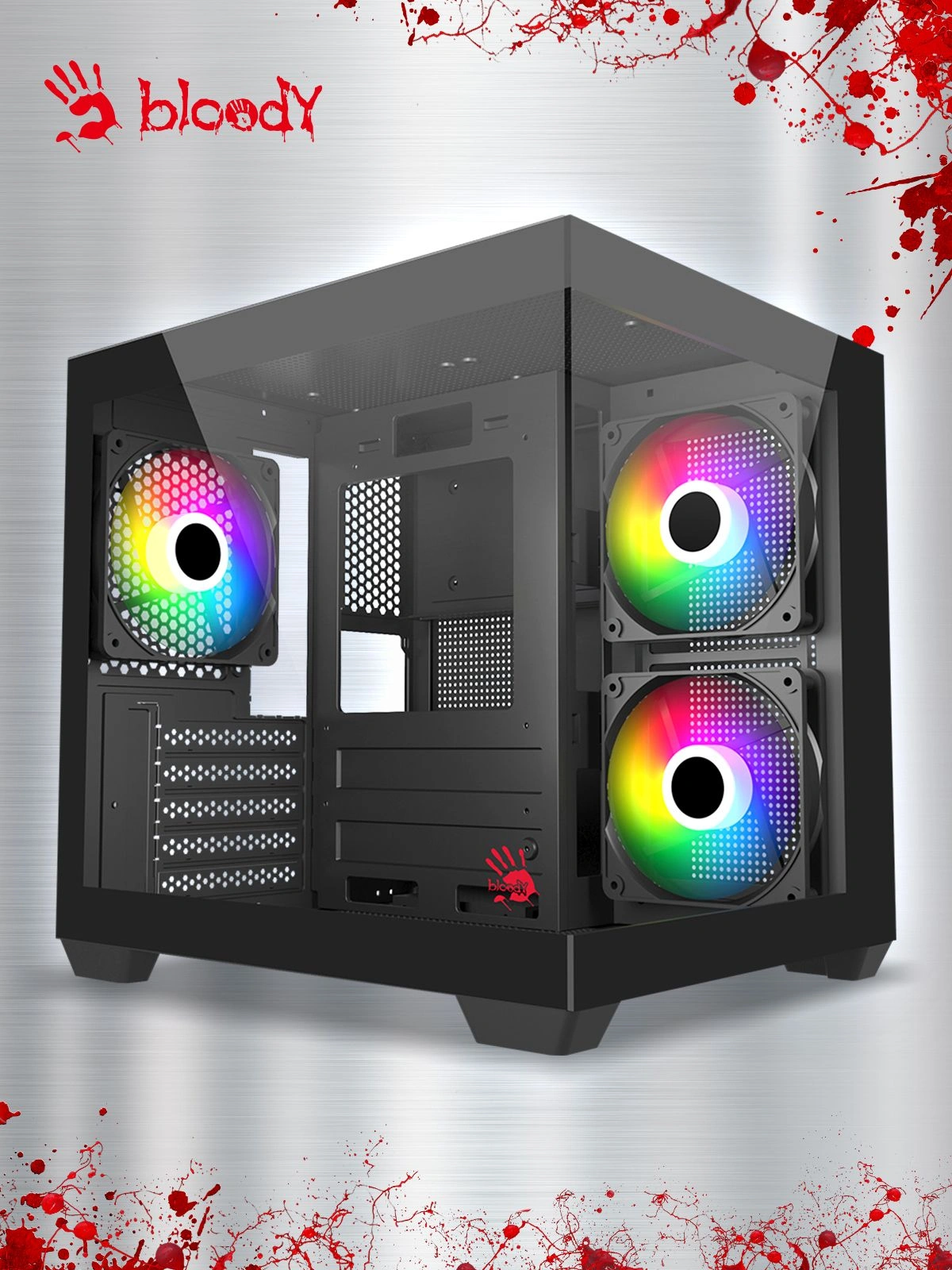 Корпус Bloody CC-121 черный без БП mATX 7x120mm 1xUSB2.0 1xUSB3.0 audio