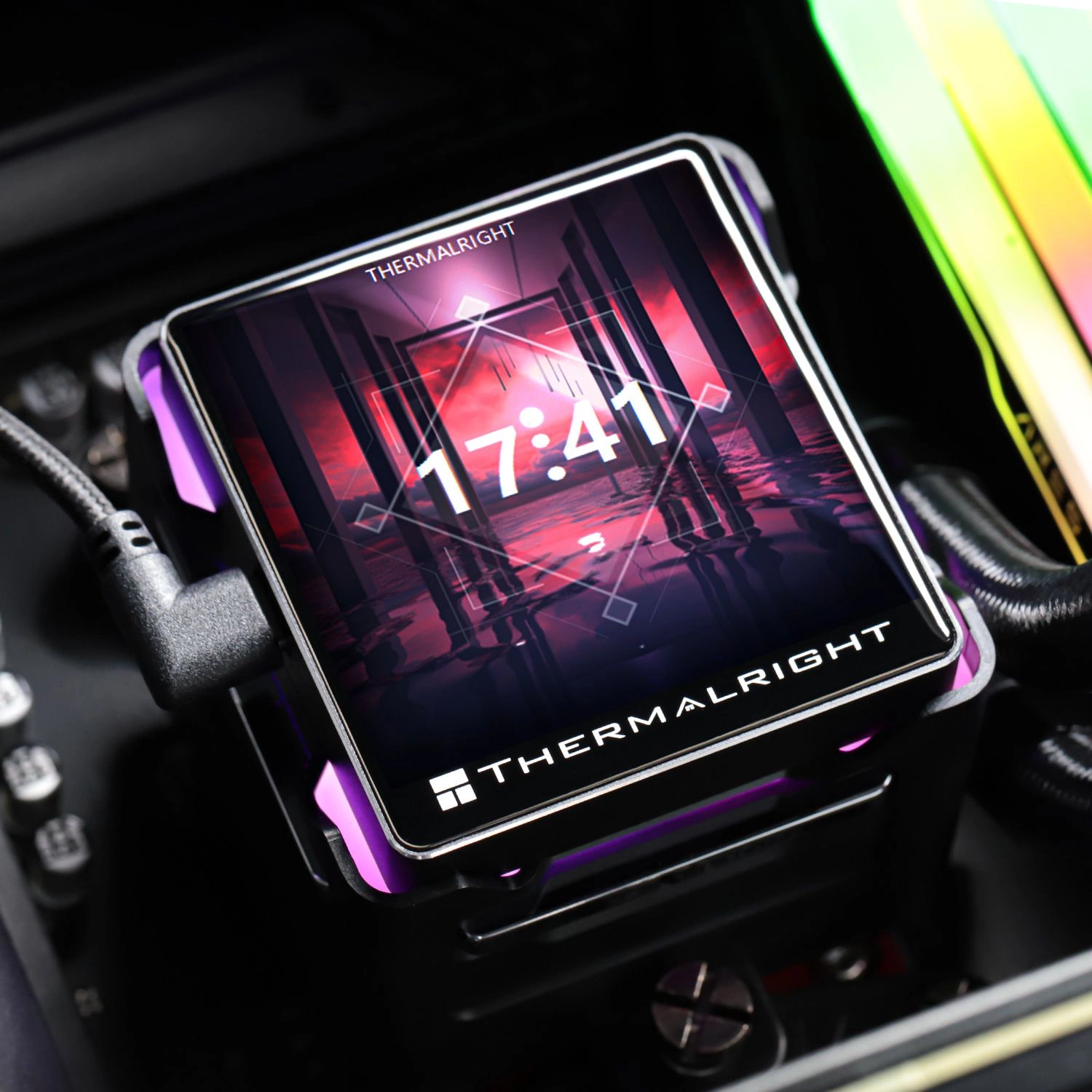 Система водяного охлаждения Thermalright Elite Vision 360 ARGB Soc-AM5/AM4/1200/1700/1851 черный 4-pin 27.7dB Al LCD Ret (E-VISION-360-BL-ARGB)