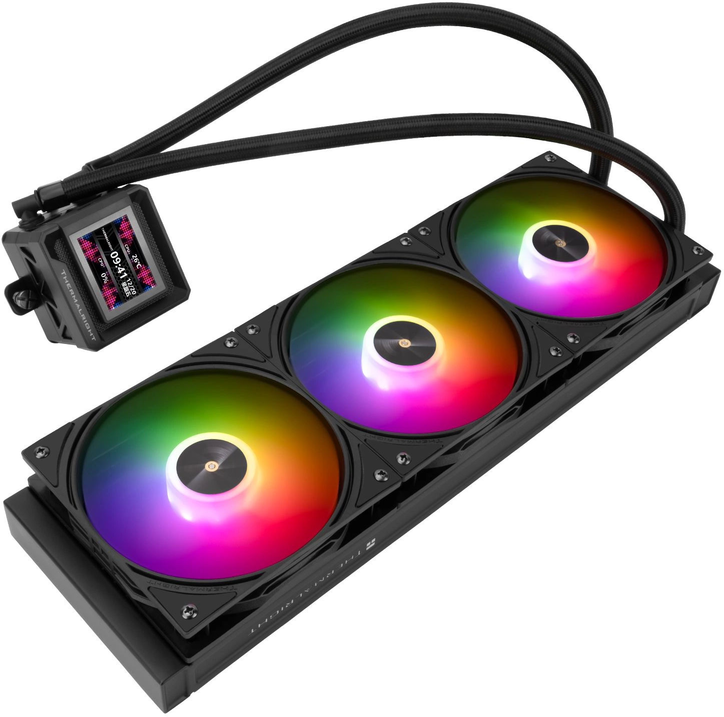 Система водяного охлаждения Thermalright Frozen Warframe SE 360 ARGB Soc-AM5/AM4/1151/1200/2066/2011/1700 черный 4-pin 29.8dB Al LCD Ret (F-WFRAME-SE-360-BL-ARGB)