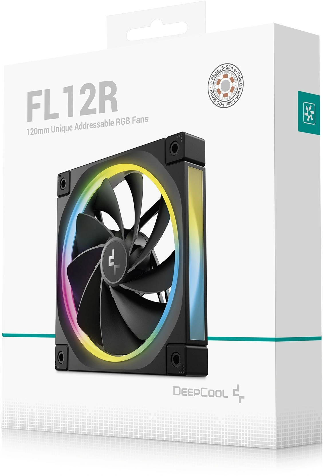 Вентилятор для корпуса Deepcool FL12R Reverse ARGB 120х120x25 черный 4-pin 33.9дБ (R-FL12R-BKAPN1-G) Ret