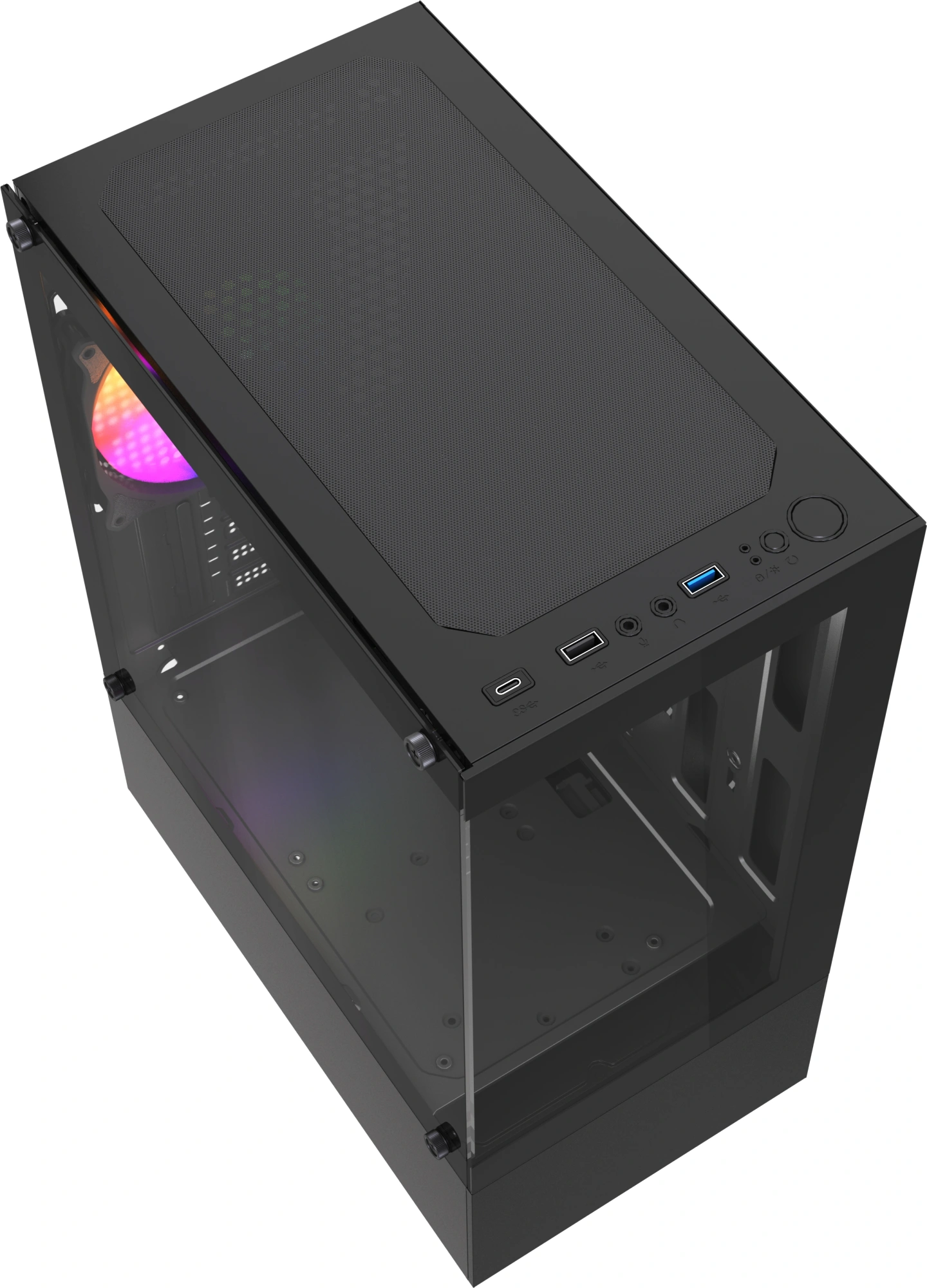 Корпус Accord ACC-285-02B черный без БП mATX 5x120mm 1xUSB2.0 1xUSB3.0 audio