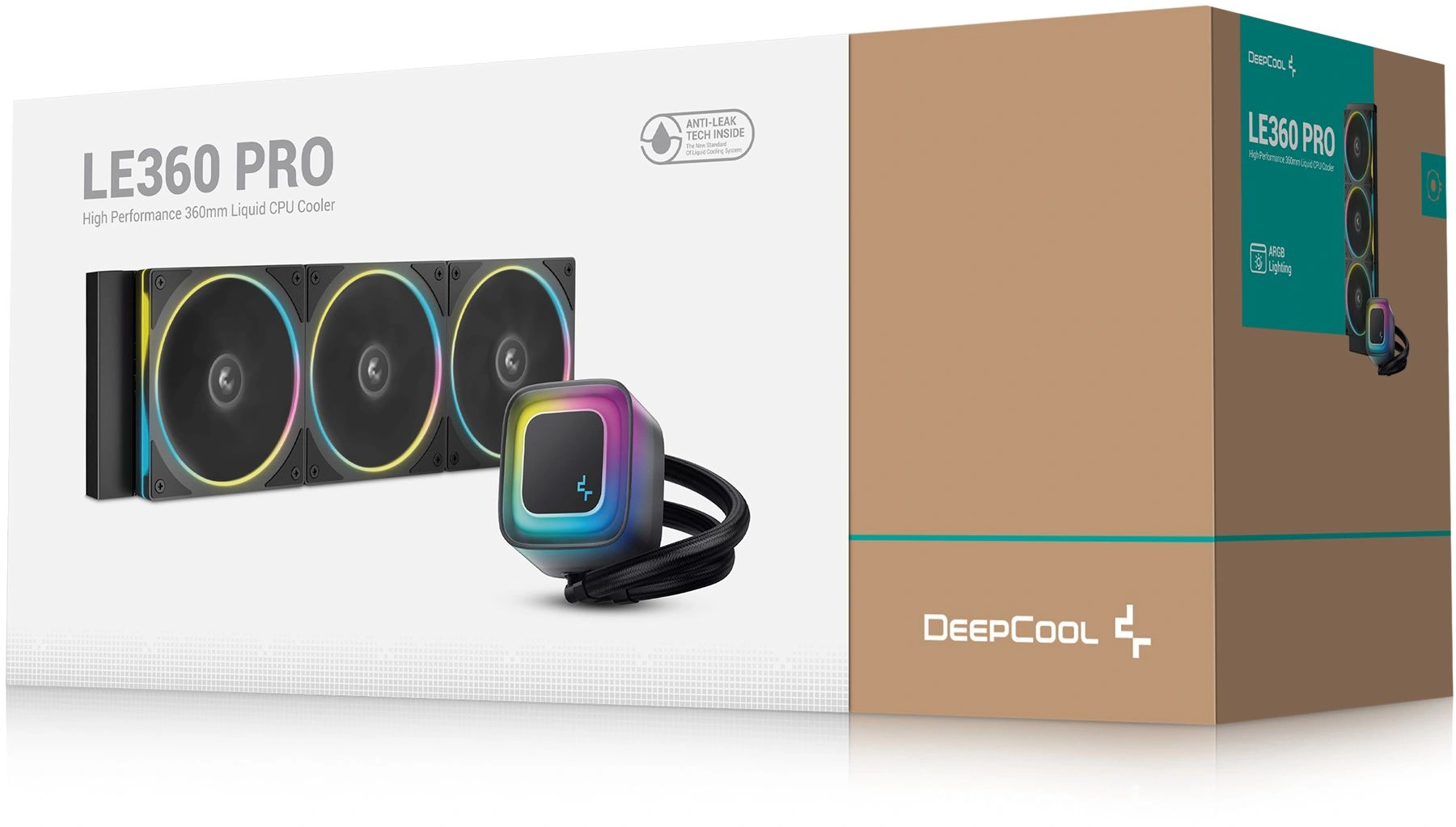 Система водяного охлаждения Deepcool LE360 PRO ARGB Soc-AM5/AM4/1200/1700/1851 черный 4-pin 19-33dB Al 300W 1817gr Ret (R-LE360PRO-BKAMMC-G-1)