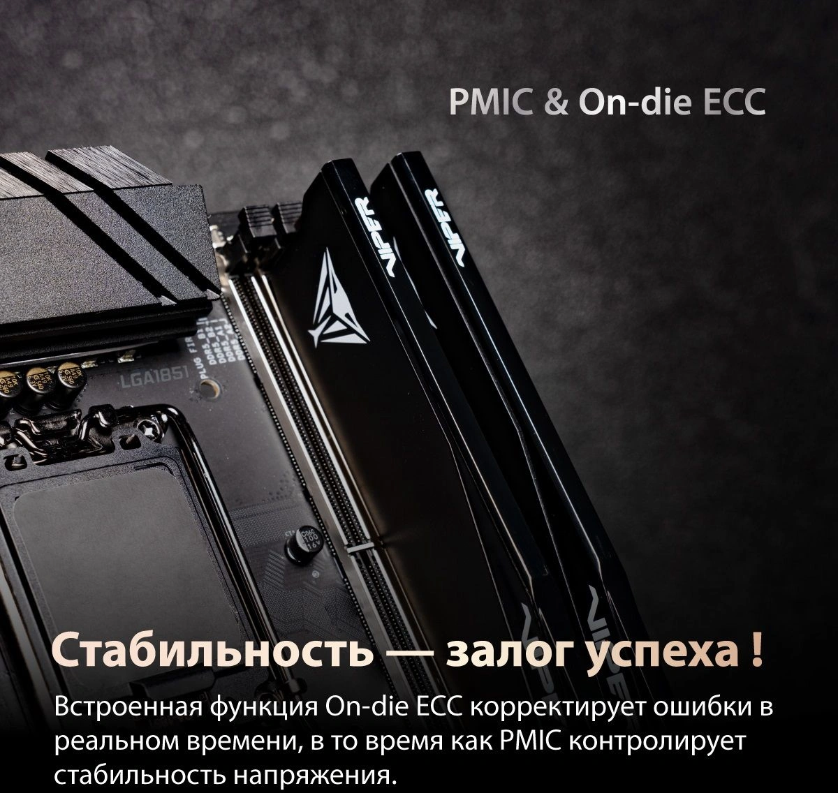 Память DDR5 2x48GB 6000MHz Patriot VEUR596G6028K Viper Elite 5 Ultra RGB RTL Gaming PC5-48000 CL28 DIMM 288-pin 1.4В kit single rank с радиатором Ret