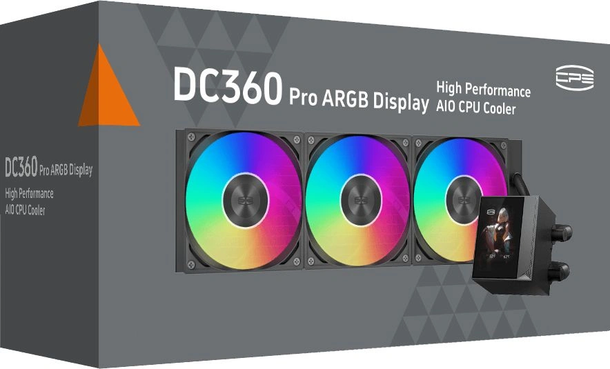 Система водяного охлаждения PcCooler DC360 Pro Display ARGB Soc-AM5/AM4/1200/1700/1851 черный 4-pin 39.8dB Al LCD 310W Ret (DC360PRO-BKAWXY-GL)