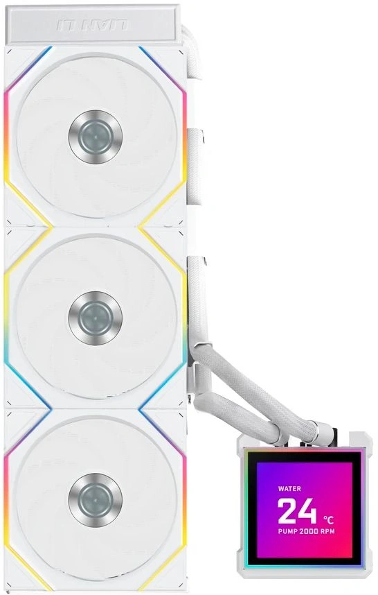 Система водяного охлаждения Lian-Li HydroShift II LCD-S 360TL ARGB Soc-AM5/AM4/1700/1851 белый 4-pin 33dB Al LCD Ret (G89.GHS2LCDS36TW.R0)