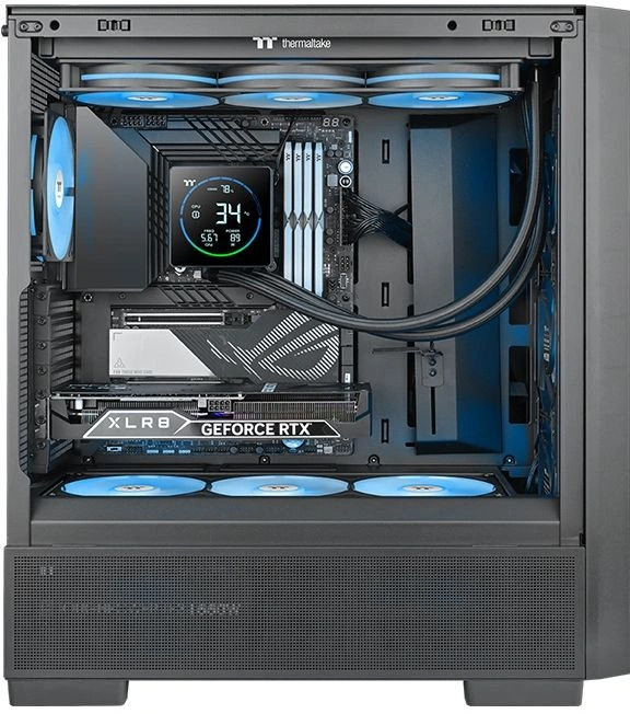 Система водяного охлаждения Thermaltake TH360-S V3 ARGB Soc-AM5/AM4/1200/1700/1851 черный 4-pin 37.8dB Al LCD 365W Ret (CL-W470-PL12SW-A)