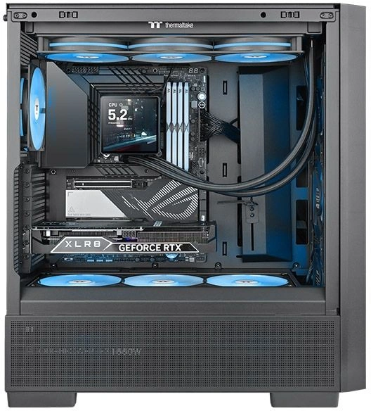 Система водяного охлаждения Thermaltake TH360 V3 Ultra ARGB Soc-AM5/AM4/1200/1700/1851 черный 4-pin 37.8dB Al LCD 365W Ret (CL-W474-PL12SW-A)