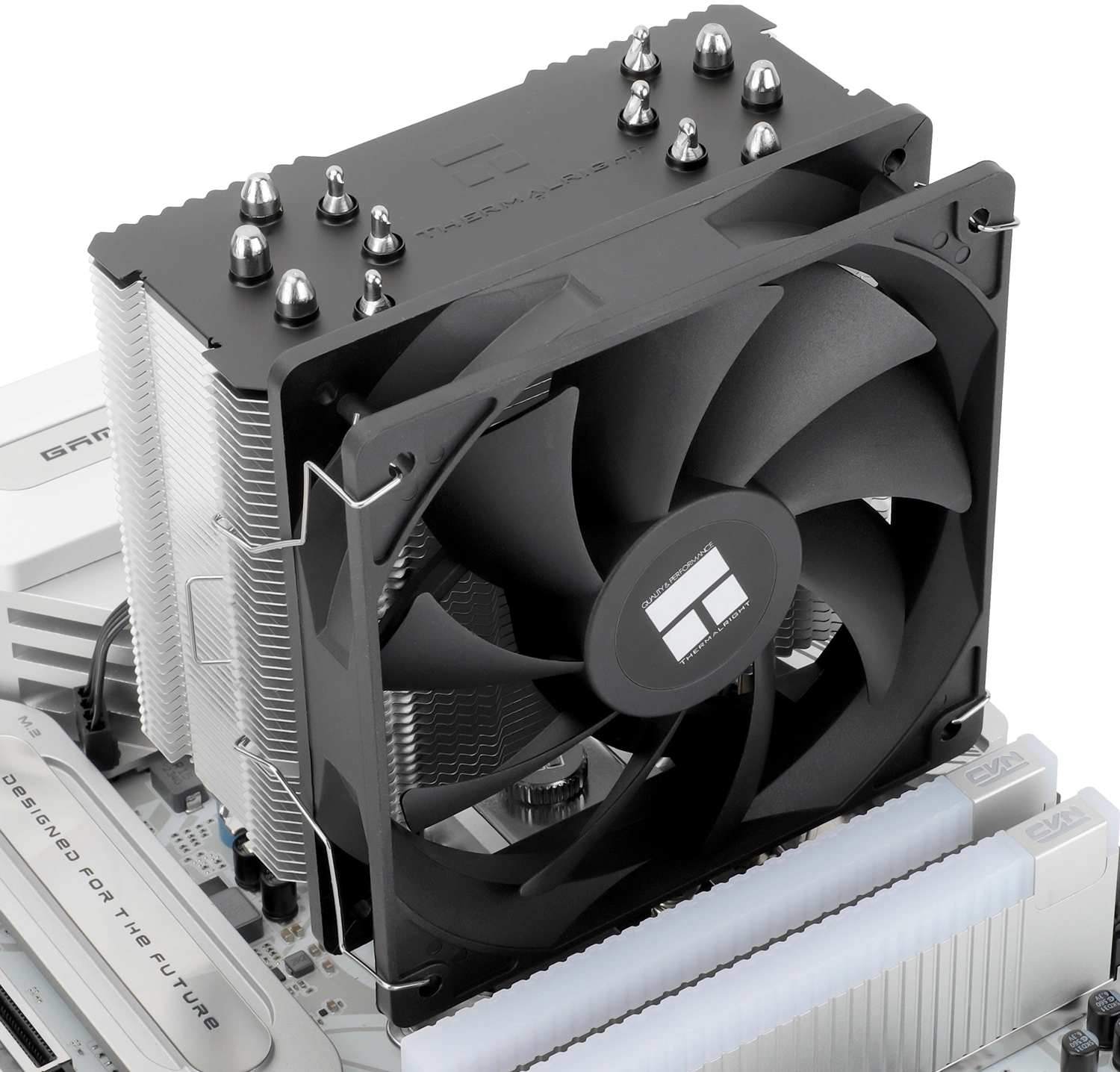 Устройство охлаждения(кулер) Thermalright Burst Assassin 120 SE Soc-AM5/AM4/1200/1700/1851 серебристый/черный 4-pin 25.6dB Al+Cu 510gr Ret (BA120-SE)