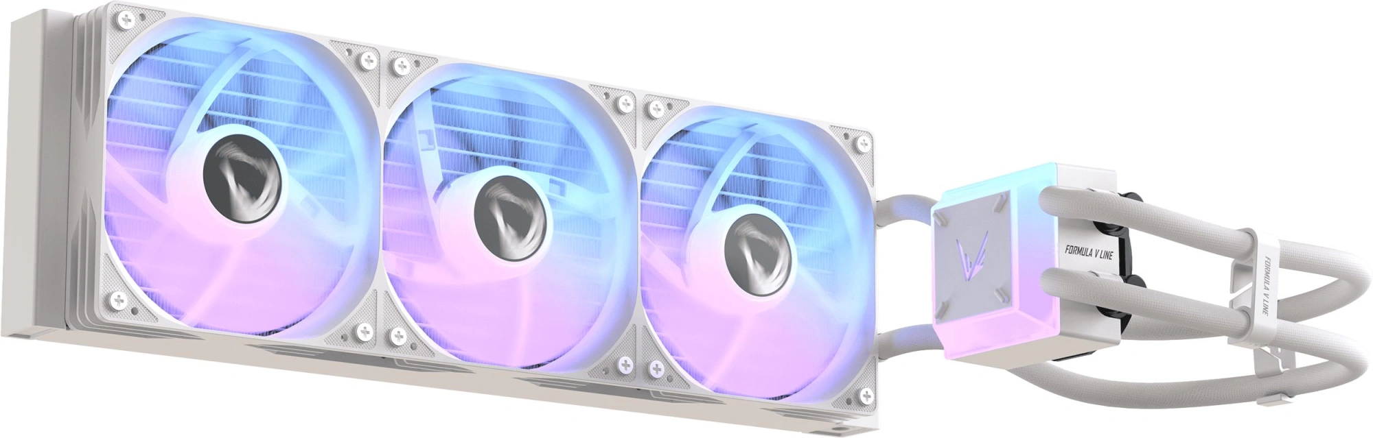 Система водяного охлаждения Formula Ice Jet Vision 360 ARGB Soc-AM5/AM4/1200/2066/1700/1851 белый 4-pin 1-27dB Al+Cu LCD 315W 2020gr Ret (ICE JET VISION 360 WH)