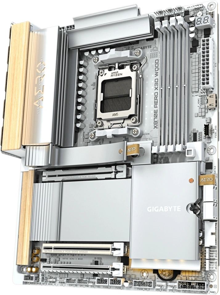 Материнская плата Gigabyte X870E AERO X3D WOOD Socket AM5 AMD X870E 4xDDR5 ATX AC`97 8ch(7.1) 2x5Gg RAID+HDMI