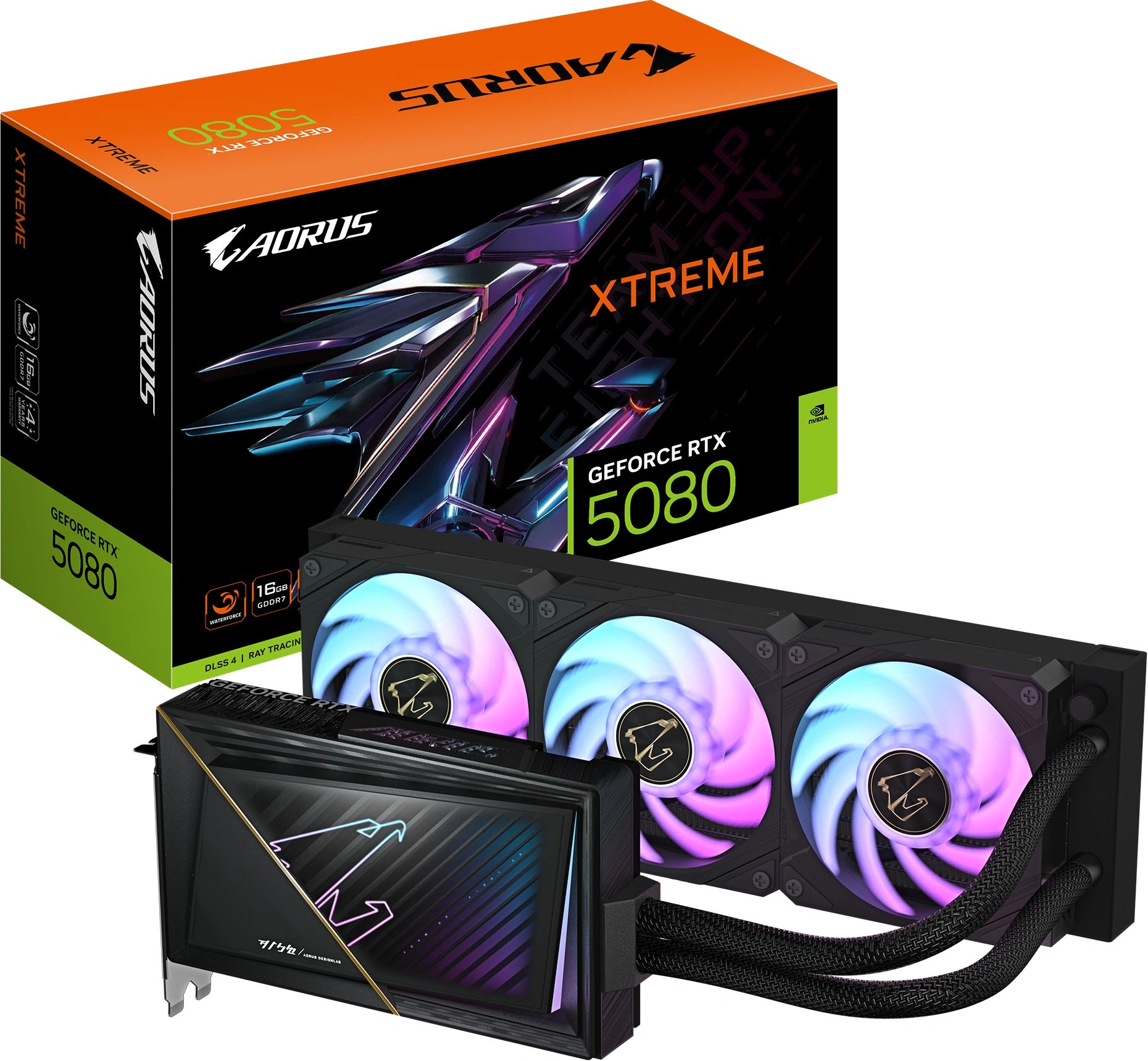 Видеокарта Gigabyte PCI-E 5.0 GV-N5080AORUSX W-16GD NVIDIA GeForce RTX 5080 16Gb 256bit GDDR7 2805/30000 HDMIx1 DPx3 HDCP Ret