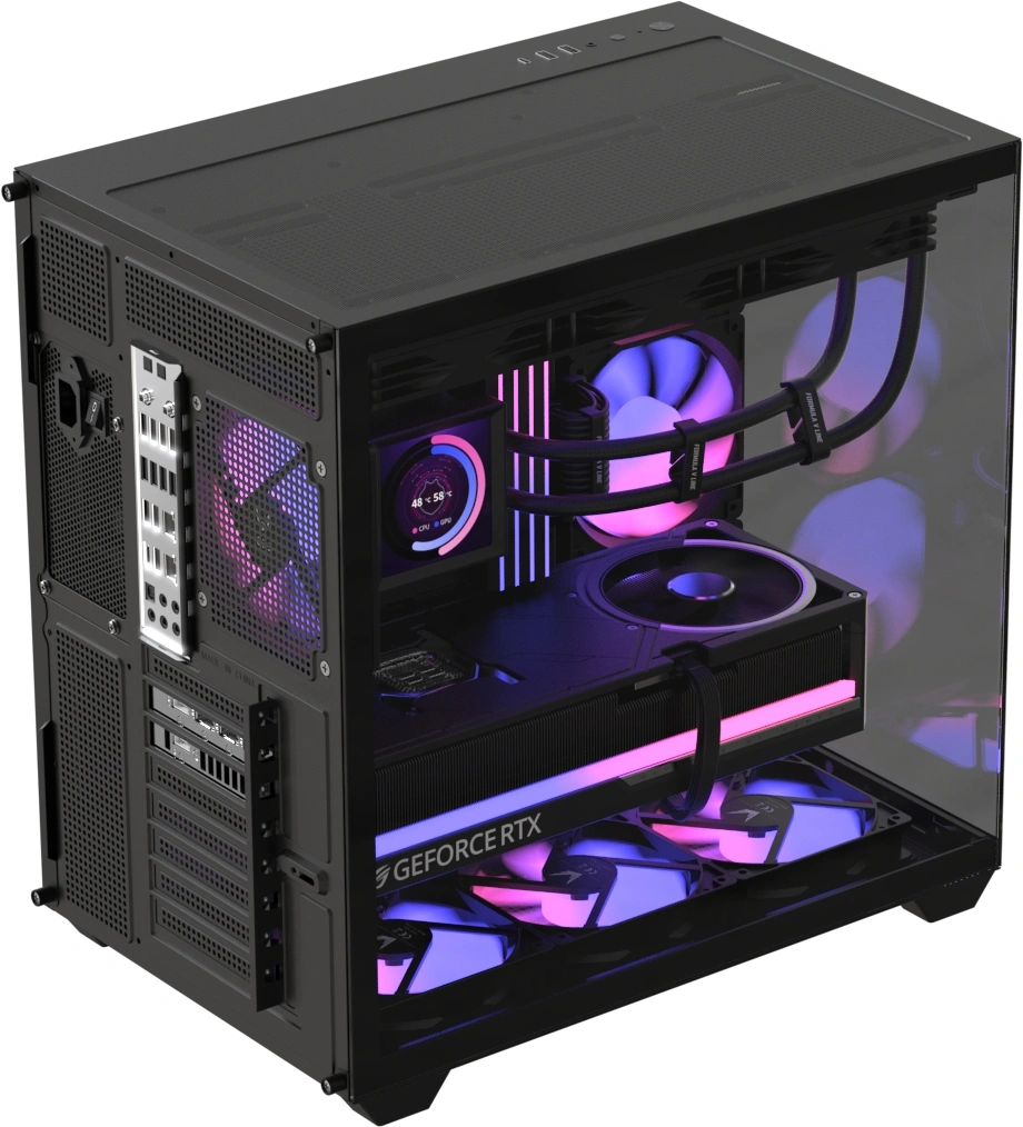 Корпус Formula Crystal Z2 v2 черный без БП ATX 10x120mm 3x140mm 1xUSB2.0 1xUSB3.0 audio bott PSU